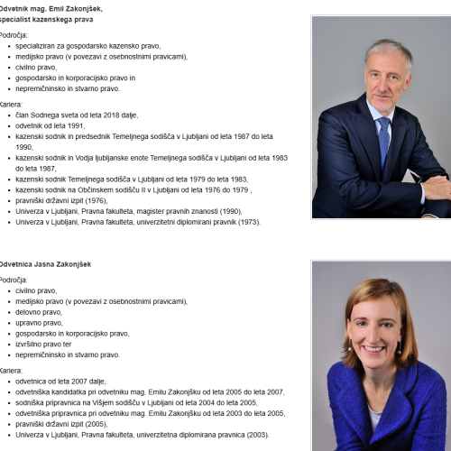 Odvetnica Jasna Zakonjšek je ena od samooklicanih »varuhinj demokracije«, njen oče in poslovni partner, odvetnik Emil Zakonjšek, pa je kot sodnik v času komunizma grobo kršil človekove pravice