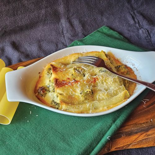 Kaneloni s skuto in špinačo