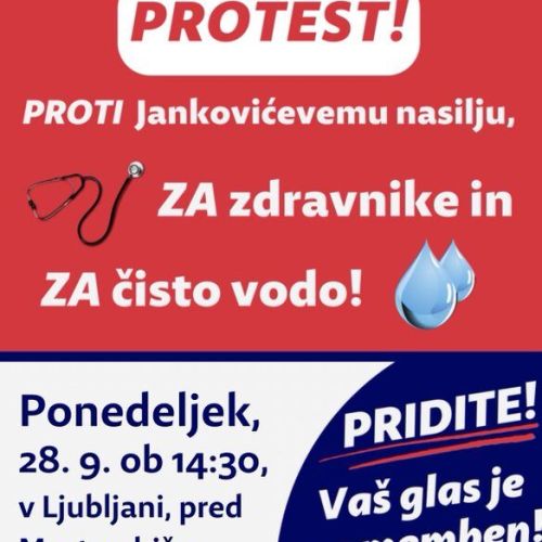 Primc in nasprotniki kanala C0 v ponedeljek ob 14.30 na že 33. shodu za zaščito pitne vode