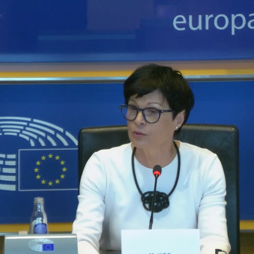 Marta Kos se je v Evropskem parlamentu znova izogibala pojasnilom o povezavah z Udbo