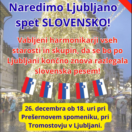 Na velik slovenski praznik mora odmevati tudi slovenska pesem